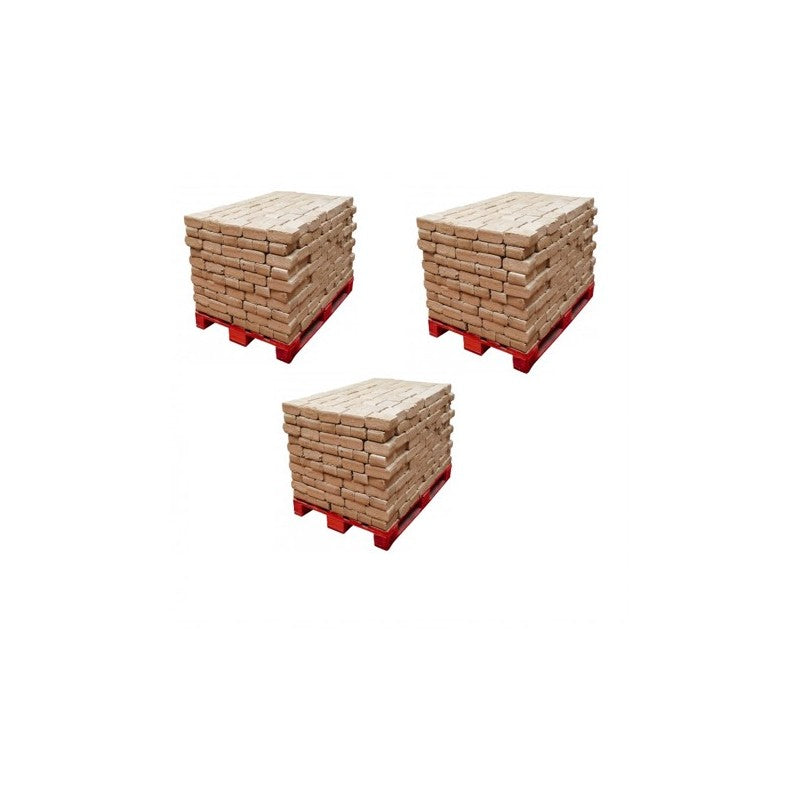 Bûches Compressées Jour Haute Performance 1620 Pièces Écologiques Bois Français