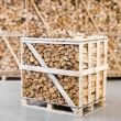 Demi-Palette Bûches de Bois de Bouleau Séché au Four Fendues 25cm Premium