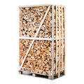 Palette de Bois de Chauffage Mixte Bouleau Frêne, Fendu, Séché en Chambre, 25cm