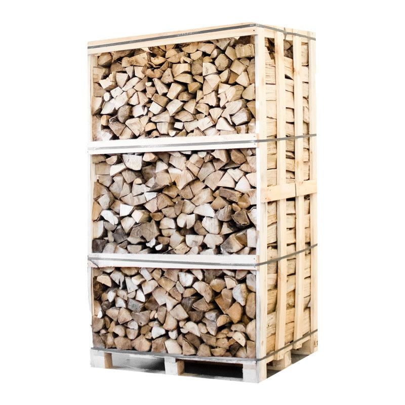Palette de Bois de Chauffage Charme Fendu Séché au Four 25cm, Haute Performance